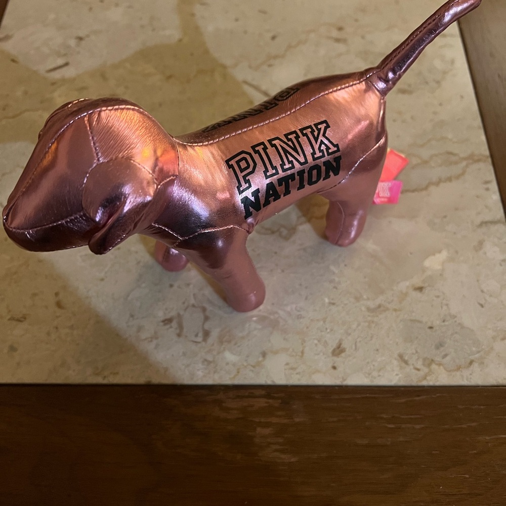 RARE VS PINK Metallic Dog Figurine